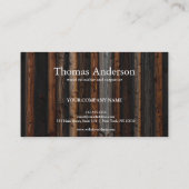 Professionele Houten Graan Rustieke Timmerwerk Visitekaartje (Achterkant)