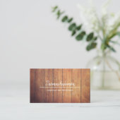 Professionele Houten Graan Rustieke Timmerwerk Visitekaartje (Staand voorkant)