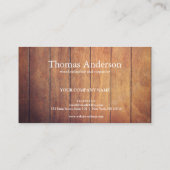 Professionele Houten Graan Rustieke Timmerwerk Visitekaartje (Achterkant)