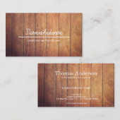 Professionele Houten Graan Rustieke Timmerwerk Visitekaartje (Voorkant / Achterkant)