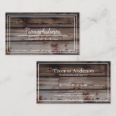 Professionele Houten Graan Rustieke Timmerwerk Visitekaartje (Voorkant / Achterkant)