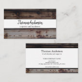 Professionele Houten Graan Rustieke Timmerwerk Visitekaartje (Voorkant / Achterkant)