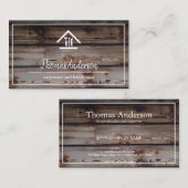 Professionele Houten Graan Rustieke Timmerwerk Visitekaartje (Voorkant / Achterkant)