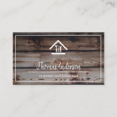 Professionele Houten Graan Rustieke Timmerwerk Visitekaartje (Voorkant)