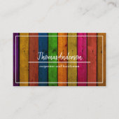 Professionele Houten Graan Rustieke Timmerwerk Visitekaartje (Voorkant)