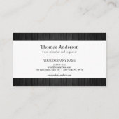 Professionele Houten Graan Rustieke Timmerwerk Visitekaartje (Achterkant)