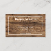Professionele Houten Graan Rustieke Timmerwerk Visitekaartje (Achterkant)