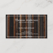 Professionele Houten Graan Rustieke Timmerwerk Visitekaartje (Achterkant)