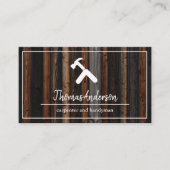 Professionele Houten Graan Rustieke Timmerwerk Visitekaartje (Voorkant)