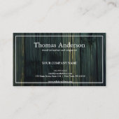 Professionele Houten Graan Rustieke Timmerwerk Visitekaartje (Achterkant)