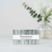 Professionele Houten Graan Rustieke Timmerwerk Visitekaartje (Staand voorkant)