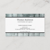 Professionele Houten Graan Rustieke Timmerwerk Visitekaartje (Achterkant)