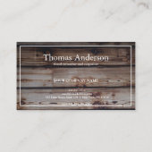 Professionele Houten Graan Rustieke Timmerwerk Visitekaartje (Achterkant)