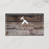 Professionele Houten Graan Rustieke Timmerwerk Visitekaartje (Voorkant)