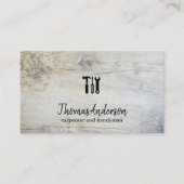 Professionele Houten Graan Rustieke Timmerwerk Visitekaartje (Voorkant)