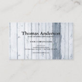 Professionele Houten Graan Rustieke Timmerwerk Visitekaartje (Achterkant)