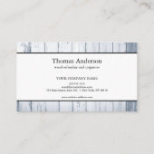 Professionele Houten Graan Rustieke Timmerwerk Visitekaartje (Achterkant)