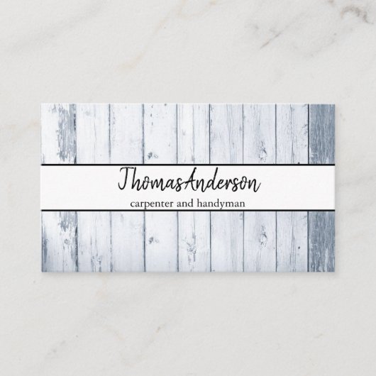 Professionele Houten Graan Rustieke Timmerwerk Visitekaartje (Voorkant)