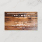 Professionele Houten Graan Rustieke Timmerwerk Visitekaartje (Achterkant)