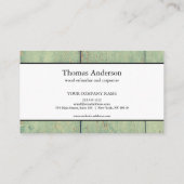 Professionele Houten Graan Rustieke Timmerwerk Visitekaartje (Achterkant)