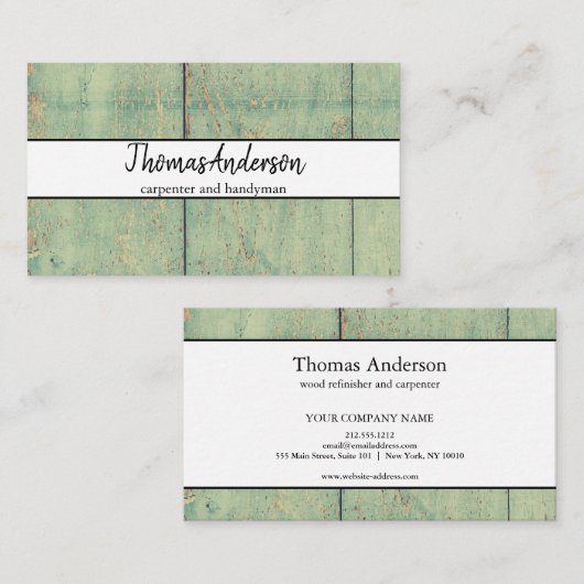 Professionele Houten Graan Rustieke Timmerwerk Visitekaartje (Voorkant / Achterkant)