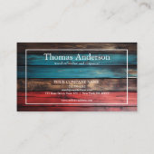 Professionele Houten Graan Rustieke Timmerwerk Visitekaartje (Achterkant)