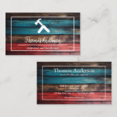 Professionele Houten Graan Rustieke Timmerwerk Visitekaartje (Voorkant / Achterkant)