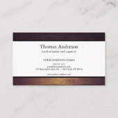 Professionele Houten Graan Rustieke Timmerwerk Visitekaartje (Achterkant)