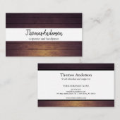 Professionele Houten Graan Rustieke Timmerwerk Visitekaartje (Voorkant / Achterkant)