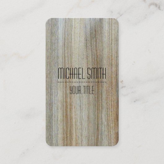Professionele houten korrel #9 visitekaartje (Voorkant)
