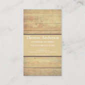 Professionele houten korrel verweerd hout minimali visitekaartje (Achterkant)