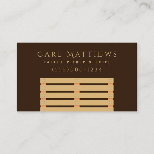 Professionele houten palet visitekaartje (Voorkant)