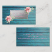 Professionele houtextuur, bloemen visitekaartje (Voorkant / Achterkant)