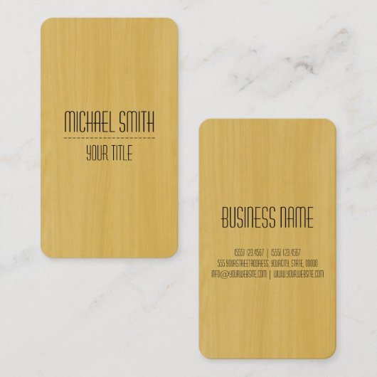 Professionele houtkorrel #10 visitekaartje (Voorkant / Achterkant)
