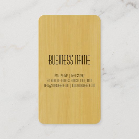 Professionele houtkorrel #10 visitekaartje (Achterkant)
