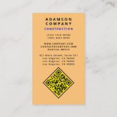 Professionele houtnerf look - Logo / QR-code Visitekaartje (Achterkant)