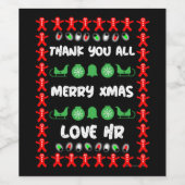 Professionele HR-kerstcadeautjes Wijn Etiket (Enkel label)