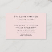 Professionele Huis Caregiver Services Visitekaartje (Achterkant)