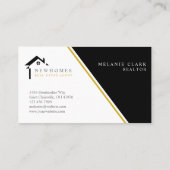 Professionele huis makelaar Logo White Visitekaartje (Achterkant)