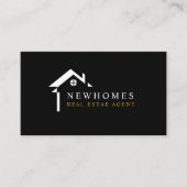 Professionele huis makelaar Logo White Visitekaartje (Voorkant)