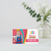 Professionele huis schilder aannemer foto visitekaartje (Staand voorkant)