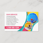 Professionele huis schilder aannemer foto visitekaartje (Achterkant)