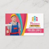 Professionele huis schilder aannemer foto visitekaartje (Voorkant)