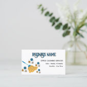 Professionele Huis Schoonmaak Daisy Retro Bezem Visitekaartje (Staand voorkant)