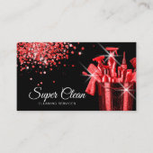 Professionele huis schoonmaak huishouding visitekaartje (Voorkant)