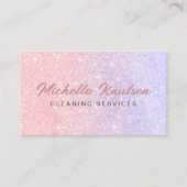 Professionele Huis Schoonmaak Service Hot Pink Visitekaartje (Voorkant)