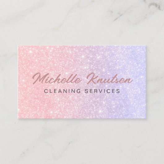 Professionele Huis Schoonmaak Service Hot Pink Visitekaartje (Voorkant)
