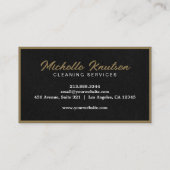 Professionele Huis Schoonmaak Service zwart Goud Visitekaartje (Achterkant)