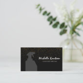 Professionele Huis Schoonmaak Service zwart Gouden Visitekaartje (Staand voorkant)