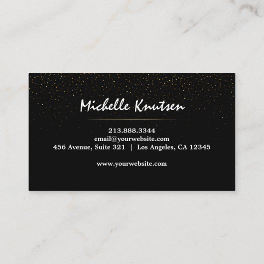 Professionele Huis Schoonmaak Service zwart Gouden Visitekaartje (Achterkant)